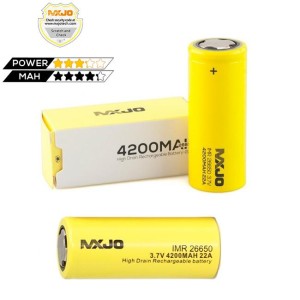 MXJO IMR 26650 4200mAh 22A 3.7V High Drain Flat Top Battery