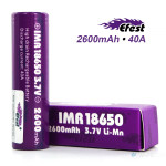 Efest IMR18650 2600mah 40A flat top battery