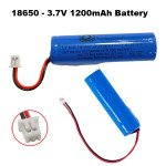Επαναφορτιζόμενη Μπαταριά 18650 1200mAh με καλωδιο και βύσμα Micro JST 1.25