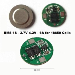 BMS PCM 1S 6A 3.7V 4,2V  Li-Ion Charging and Protection Module