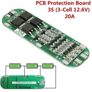 3S 12V 20A BMS PCM PCB Li-Ion Charging and Protection Module
