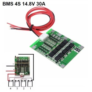 BMS PCM PCB 4S 30A Li-Ion Charging and Protection Module