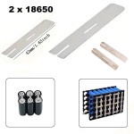 Nickel Ni Metal Strap Straight for 2X18650 Batteries