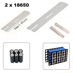 Nickel Ni Metal Strap Straight for 2X18650 Batteries