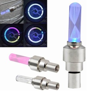 Multi Auto Colour Changing LED Light Car Bicycle Valve Set 2pcs