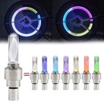 Multi Auto Colour Changing LED Light Car Bicycle Valve Set 2pcs