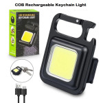 Mini COB Flashlights Bright Rechargeable Keychain 3 in 1