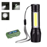 USB Charging Flashlight COB LED Flash Light