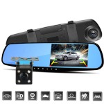 Car ​HD DVR Rearview Mirror Camera Dash Cam Video Dual Lens Recorder