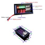 ​Digital 12V Display Car Voltmeter Dual USB Charger