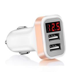 Dual Ports USB Car Charger Digital LED Voltage Display