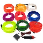 LED Flexible EL Wire Neon Light DC 12V for Car