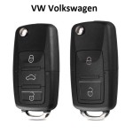 Flip Folding Car Key Shell Replacement for VW Volkswagen