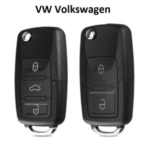 Flip Folding Car Key Shell Replacement for VW Volkswagen