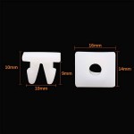 Car Square Hole Plastic Clips 10mm 20pcs