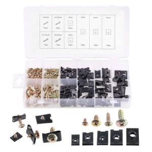 U-Clip and Screw Set 170 Pieces