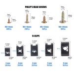 U-Clip and Screw Set 170 Pieces