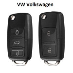 Flip Folding Car Key Shell Replacement for VW Volkswagen
