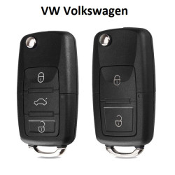 Flip Folding Car Key Shell Replacement for VW Volkswagen