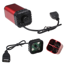 Case Box 4 x AA Battery USB Cable For Bike LED Light