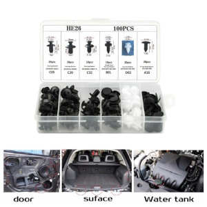 Clip Trim Car Push Pin Rivet Kit 6 Size 100pcs