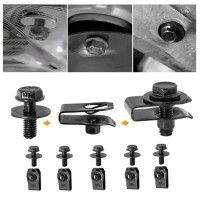 Metal Clip U Type and Screw M6 Set 10pcs