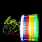 Car Auto Reflective Safety Warning Tape Film Stickers 1CM x 8M