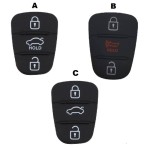 Rubber Buttons Pad for Remote key - Hyundai - Kia 3 Buttons