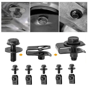 Metal Clip U Type and Screw M6 Set 10pcs