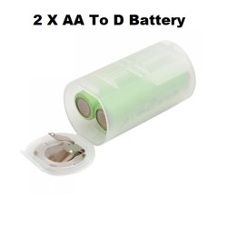 2 AA to D Size Battery Adaptor Holder