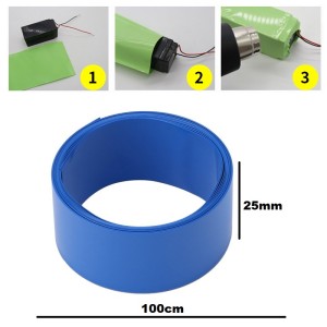 Width PVC Heat Shrink Tube Wrap 25mm 1M
