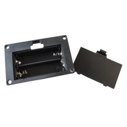 Plastic Panel Mount DIY Battery Holder Case Box 2X AA