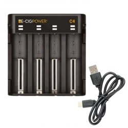 E-Cig Power - C4 USB-C LED Li-On Battery Charger