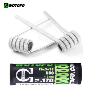 ​Wotofo Prebuilt Coils – Tri Core Fused Clapton 0.17 Ohm
