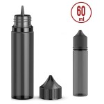 Transparent Black PET Bottle 60ml