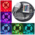 300LED SMD 3528 RGB 5M Light Strip - 24Key IR with 12V 2A - Adapter