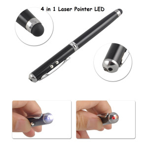 4 in 1 Laser Pointer LED Touch Screen Stylus Ball Pen For iPhone