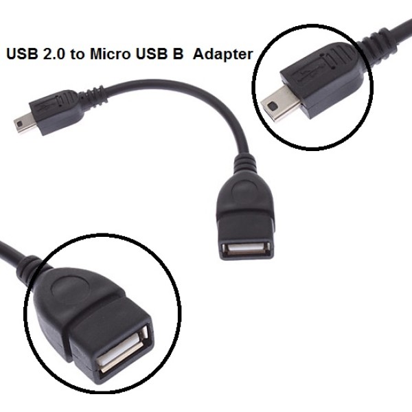 Adapter USB A Female to Mini USB OTG