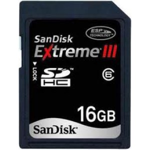 SanDisk  Extreme III 16GB SDHC Memory Card 