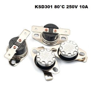 Contact Thermostat KSD301 80ºC 10A 250V NC