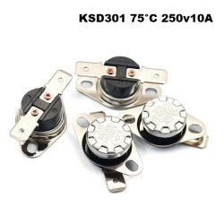 Contact Thermostat KSD301 75ºC 10A 250V NC
