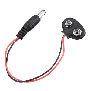​9V Battery Clip to Connector DC 2.1 5.5mm Plug Cable Adapter