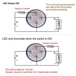 LED Start Push Button Switch 16mm 12V