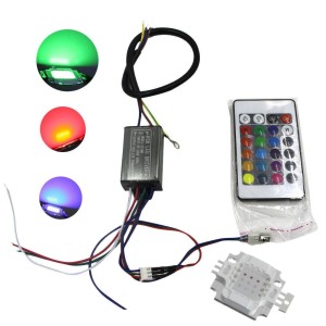 ​RGB LED SMD Chip10W With Power LED Driver-Remote Controller kit