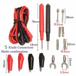 Digital Multimeter Probe Test Lead Cable Alligator Clip Set 16Pcs