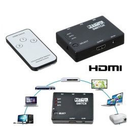 HDMI Splitter 3 Port 1080P Switch IR Remote For HD TV