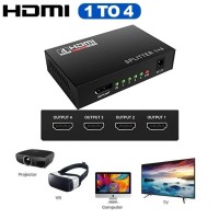 Hdmi Splitter Power 4 Εξόδους 3D 1080P με Τροφοδοτικό 5v