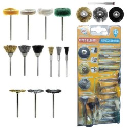 Set 17 Pcs Rotary Brush Set Assorted Cleaning Brushes
