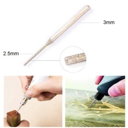 Diamond Burr Glass Drill Bits 2.5mm Set 2pcs