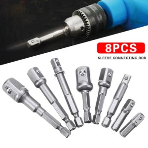 Socket Adapter Impact Hex Shank Drill Bits Set 8Pcs